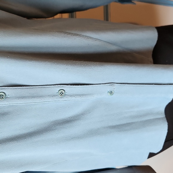 Petite Sophisticate Teal Button-Down Blouse - Picture 4 of 13